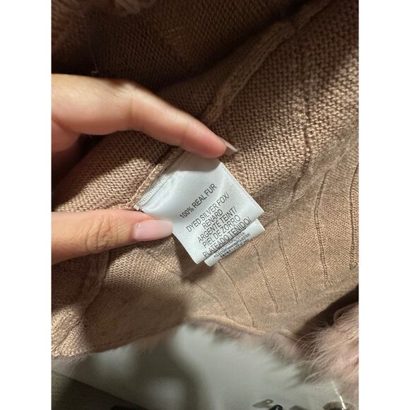 BCBGMAXAZRIA Genuine Real Fur Vest Blush Color Womens Size XXS - Picture 3 of 4